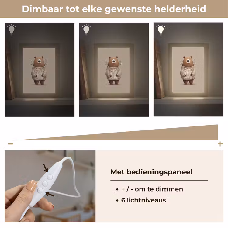 Nachtlampje - Beer - Witte bloemen - Knus — 6