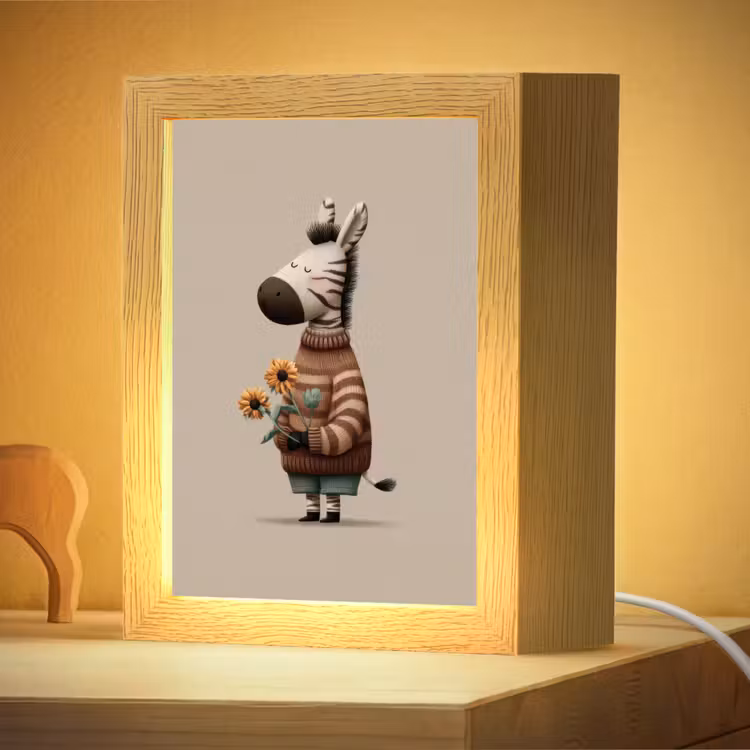 Nachtlampje - Zebra - Zonnebloemen - Warm — 4