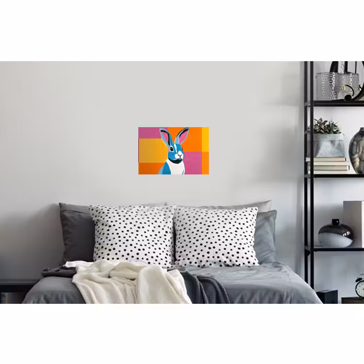 Muursticker - Haas - Kleurvakken - Oren - Roze — 5