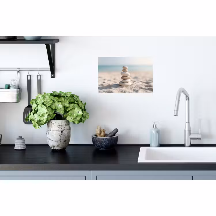 Muursticker - Stenen - Stapel - Zand - Zee — 2