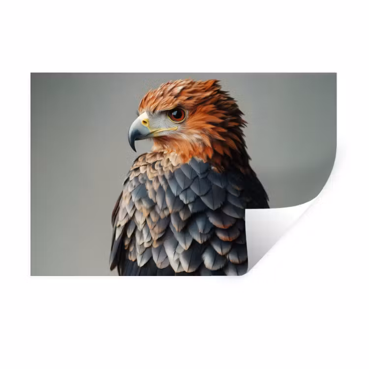 Muursticker - Vogel - Realistisch - Veren - Bruin — 1
