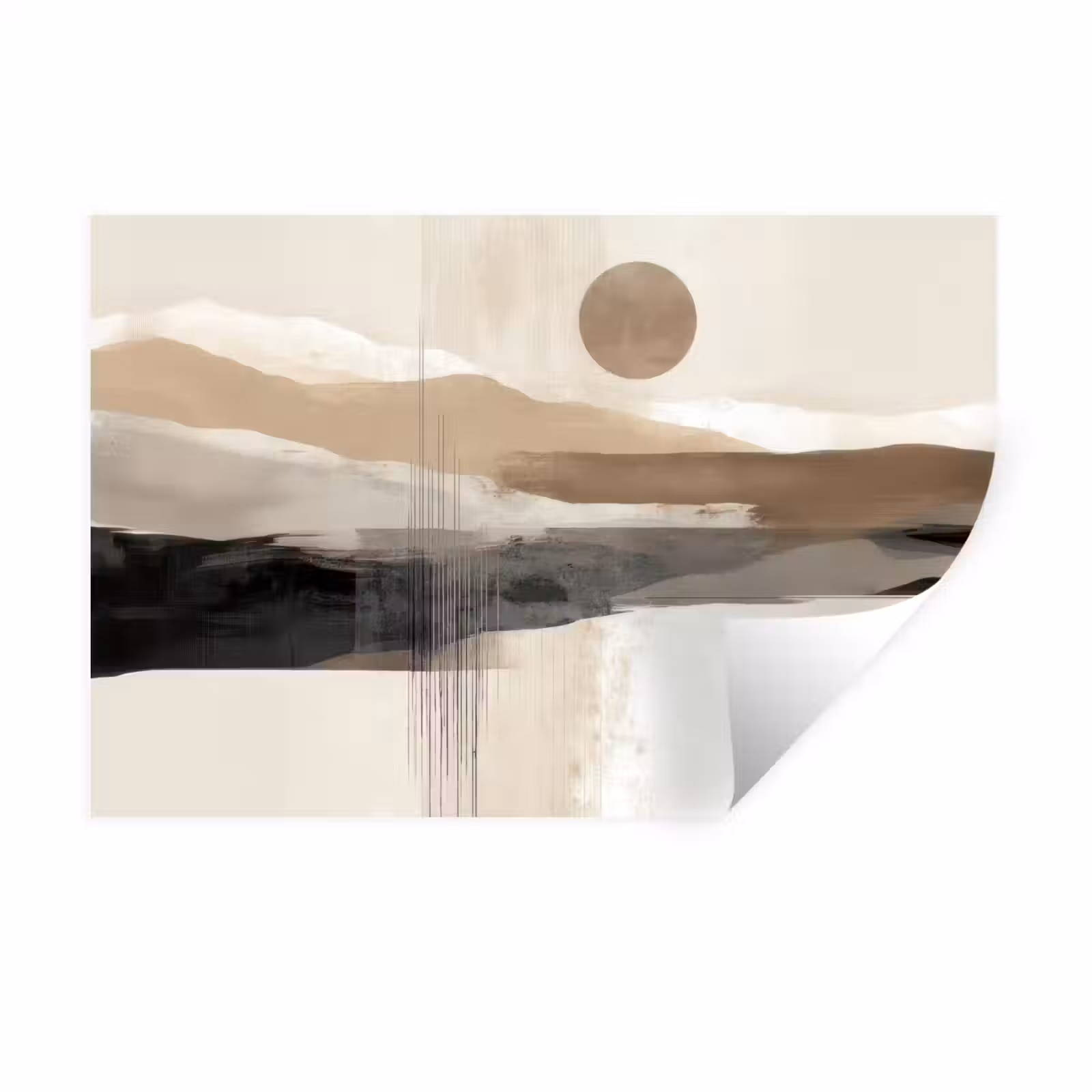 Muursticker - Minimalistisch - Landschap - Dimensie — 1