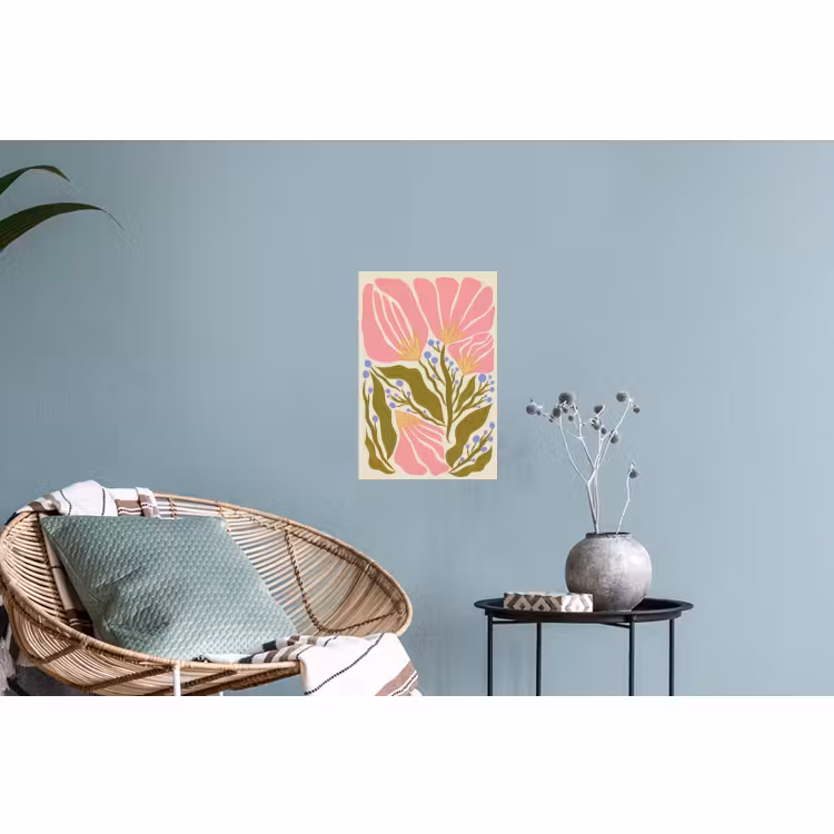 Muursticker - Bloemen - Bladeren - Abstract - Roze — 4