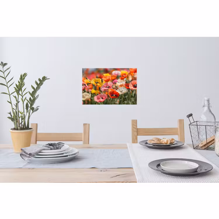 Muursticker - Bloemenveld - Klaprozen - Kleurrijk — 3