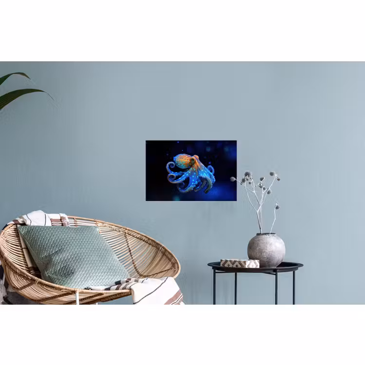 Muursticker - Octopus - Stippen - Blauw - Zee — 4