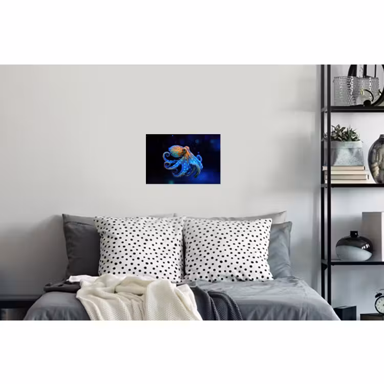 Muursticker - Octopus - Stippen - Blauw - Zee — 5