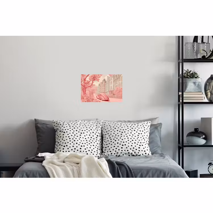 Muursticker - City - Car - Pink — 5