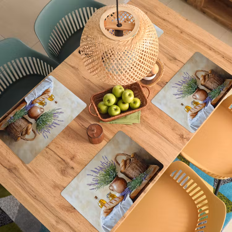 Placemat - 6 stuks - Lavendel - Brood - Stilleven — 4