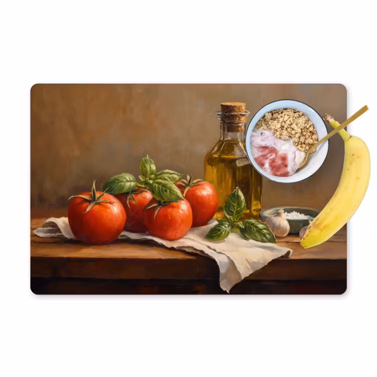 Placemat - 6 stuks - Tomaten - Olijfolie - Stilleven — 1