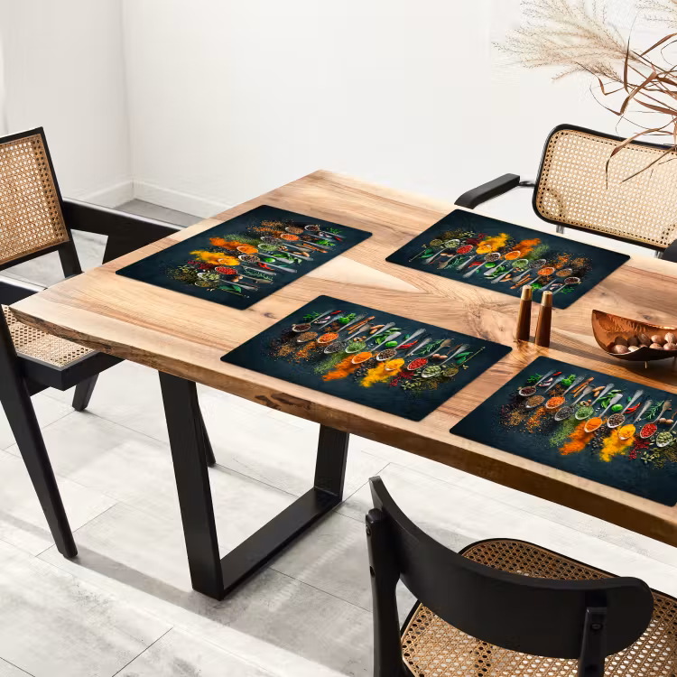 Placemat - 6 stuks - Kruiden - Specerijen - Lepels — 3