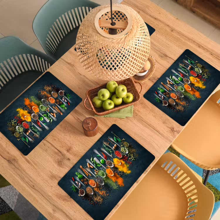 Placemat - 6 stuks - Kruiden - Specerijen - Lepels — 4