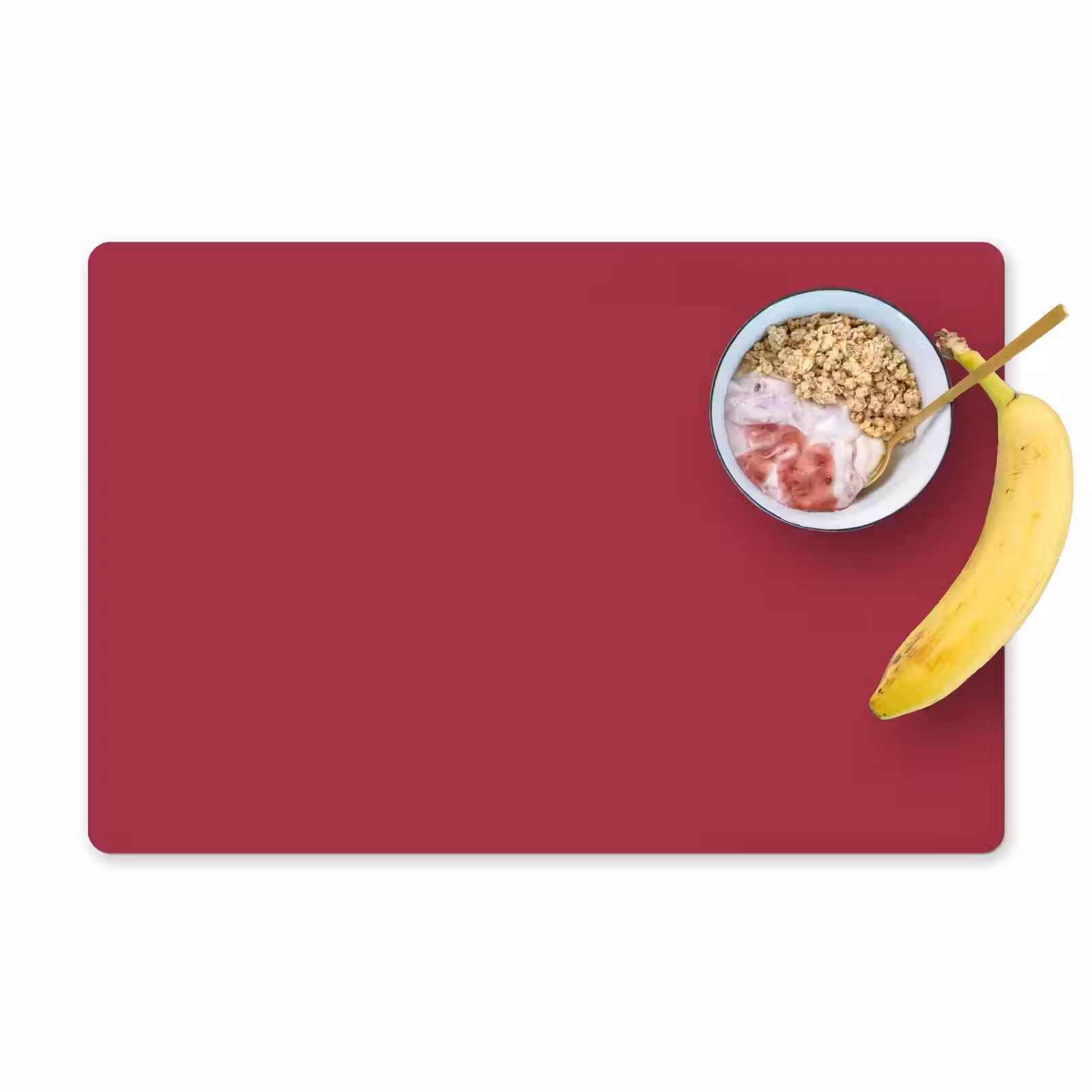 Placemat - 6 stuks - Rood - Effen kleur — 1