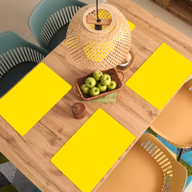 Placemat - 6 stuks - Geel - Citroen - Neon - Kleuren — 4