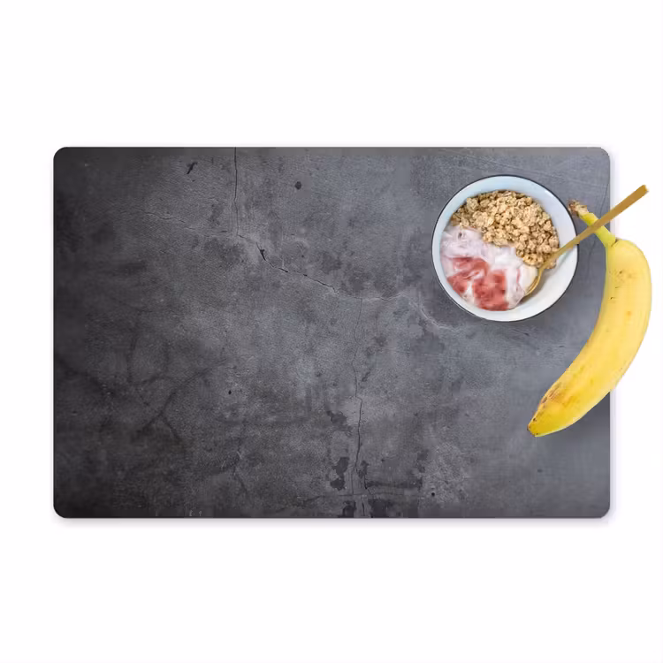 Placemat - 6 stuks - Industrieel - Beton - Grijs - Leisteen - Retro — 1
