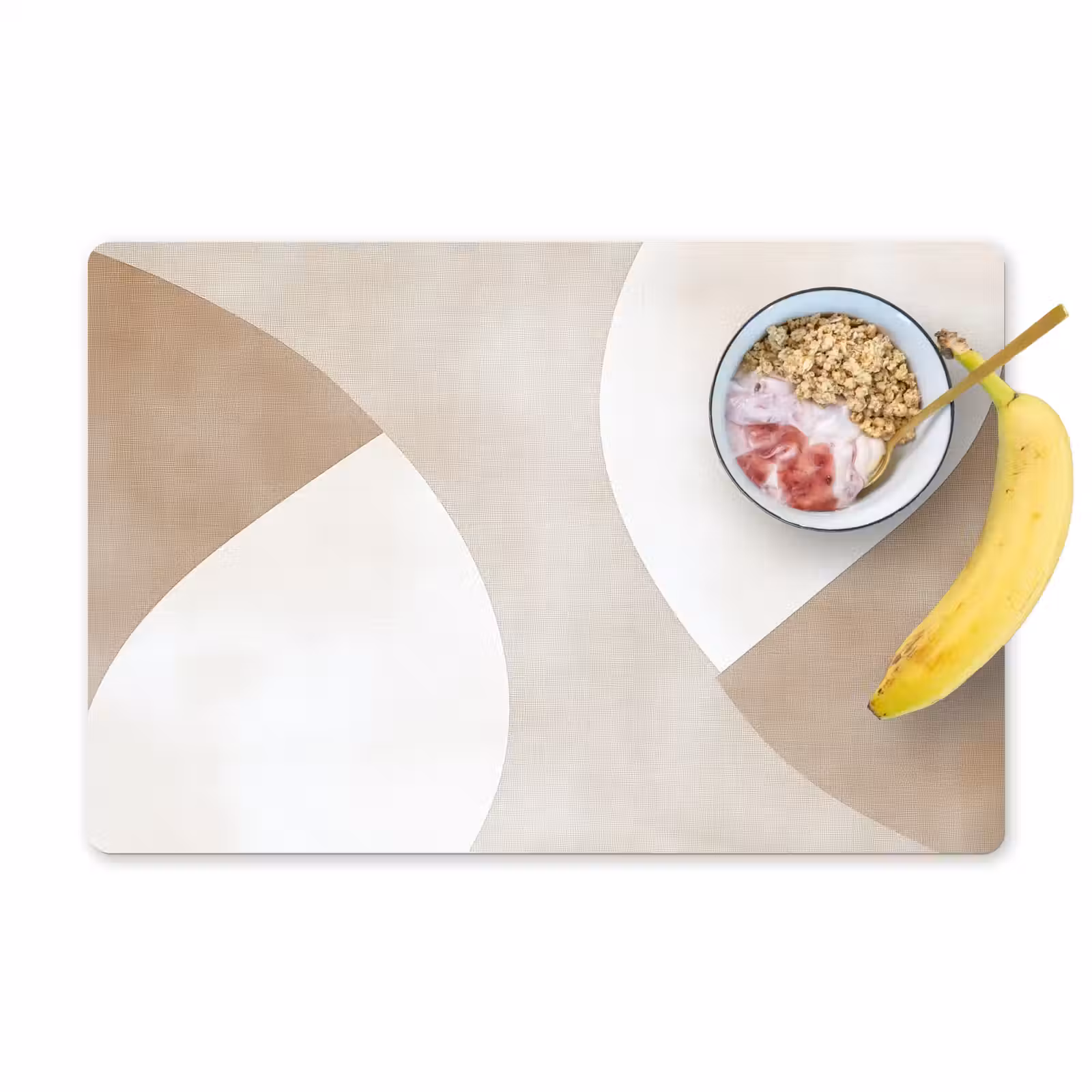 Placemat - 6 stuks - Bruin - Japandi - Abstract — 1