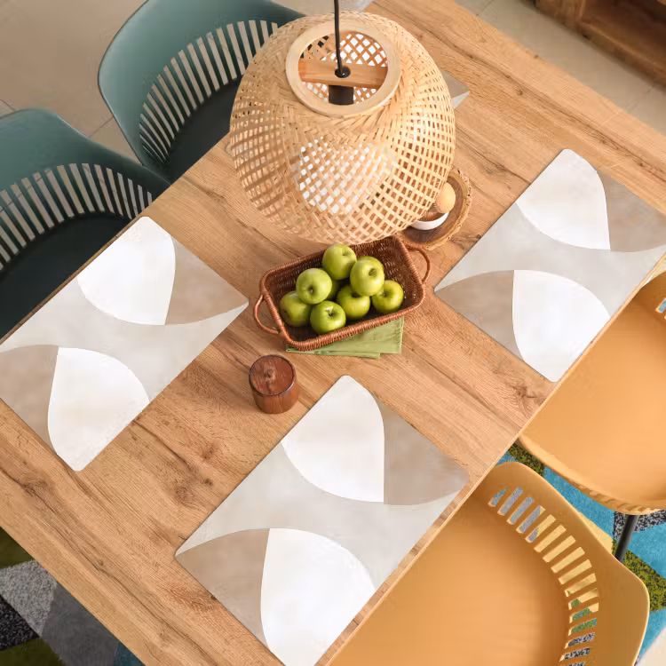 Placemat - 6 stuks - Bruin - Japandi - Abstract — 4