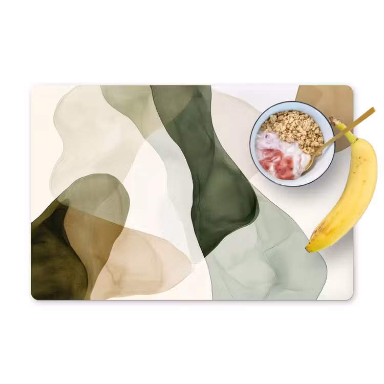 Placemat - 6 stuks - Japandi - Abstract - Groen — 1