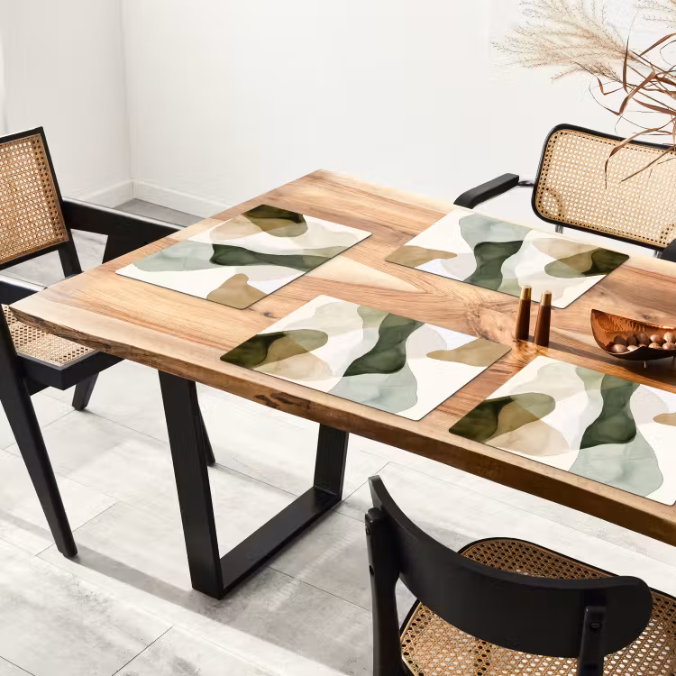 Placemat - 6 stuks - Japandi - Abstract - Groen — 3