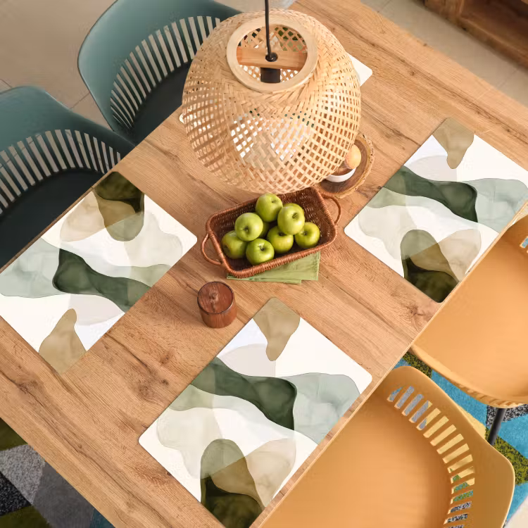 Placemat - 6 stuks - Japandi - Abstract - Groen — 4
