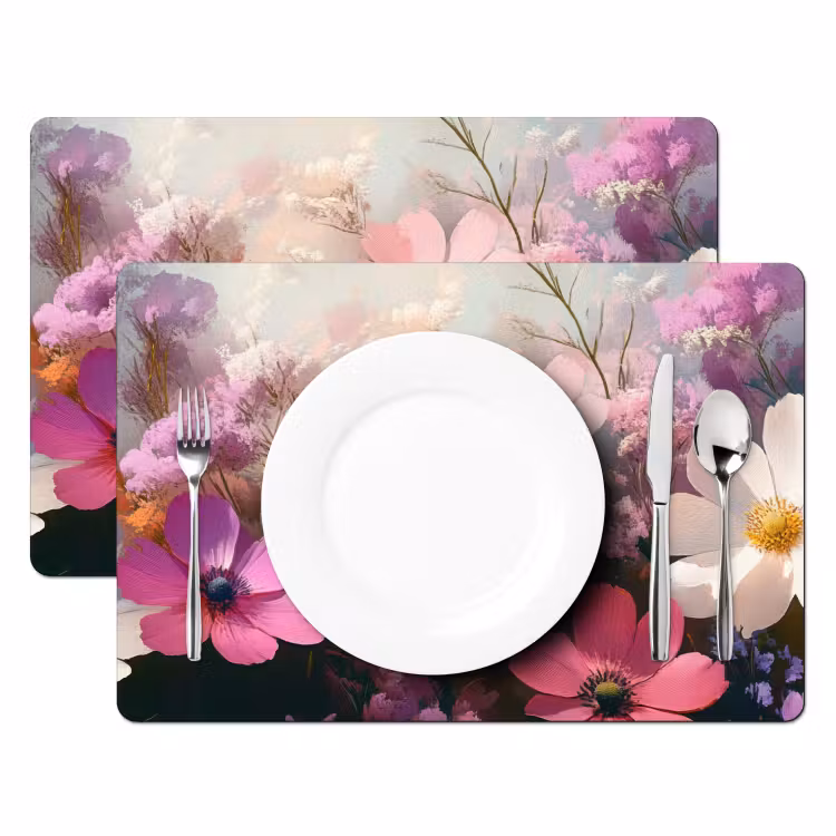 Placemat - 6 stuks - Bloemen - Kleurrijk - Bloei — 2