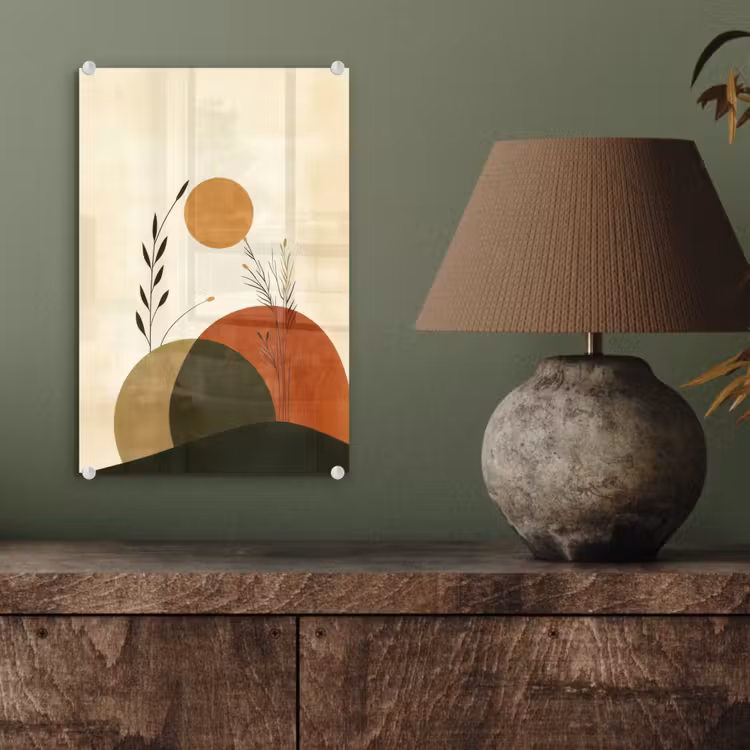 Glas schilderij - Planten - Abstract - Vormen — 4