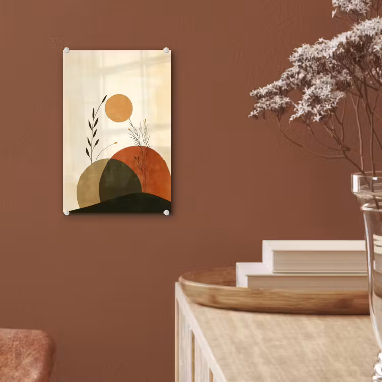 Glas schilderij - Planten - Abstract - Vormen — 6