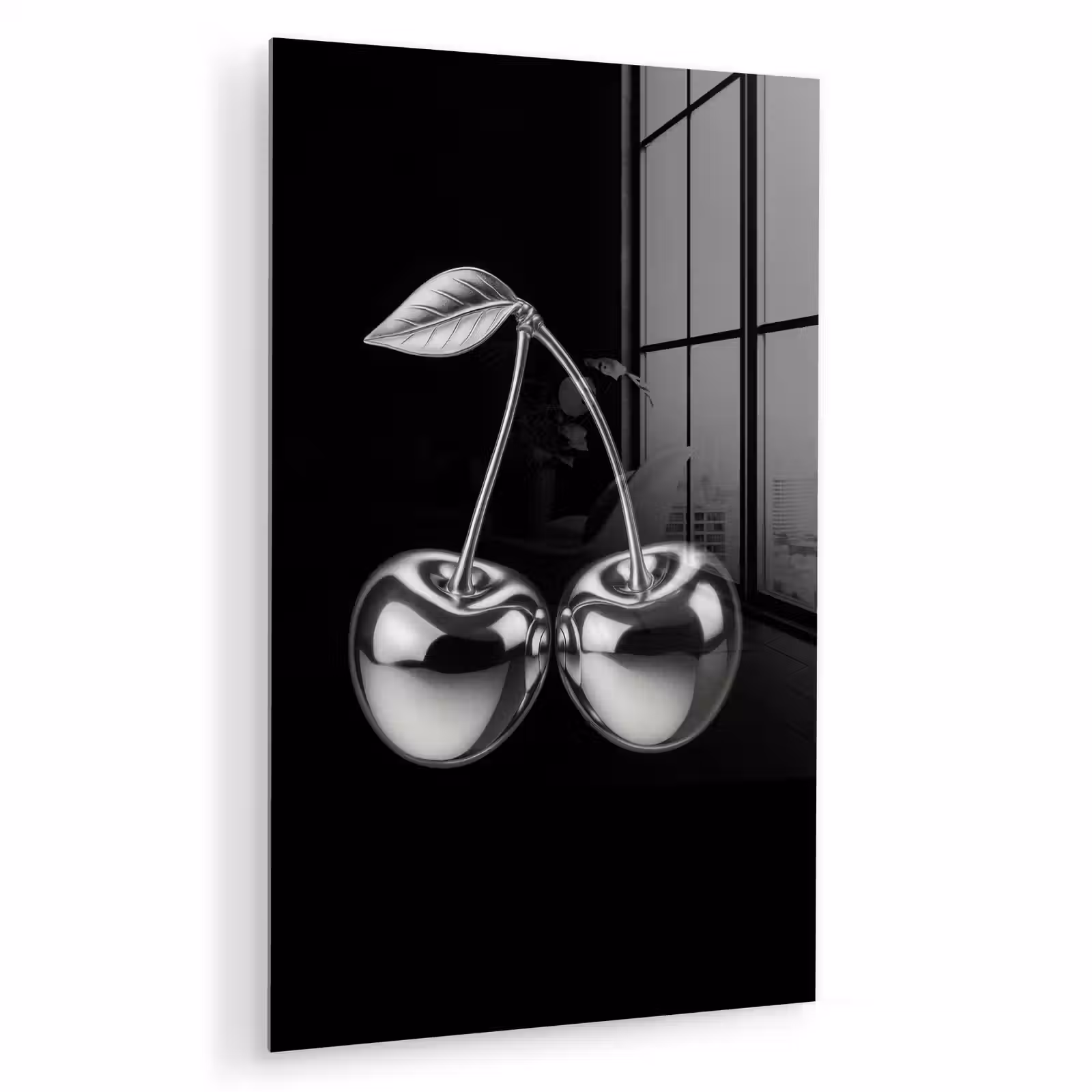 Glas schilderij - Kers - Luxueus - Metallic — 1