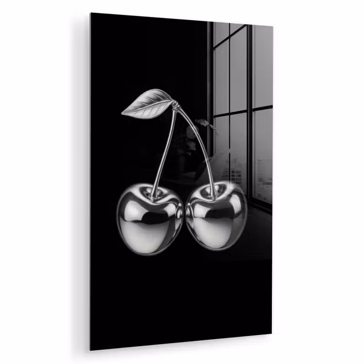 Glas schilderij - Kers - Luxueus - Metallic — 1