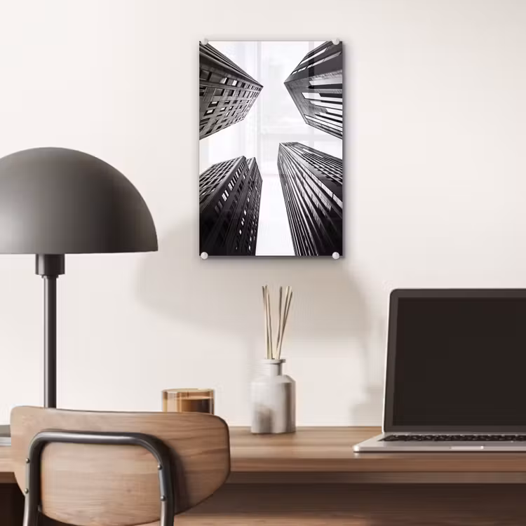 Glas schilderij - Gebouwen - Lucht - Zwart — 7