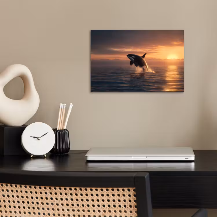 Poster - Orka - Zee - Zonsondergang — 2