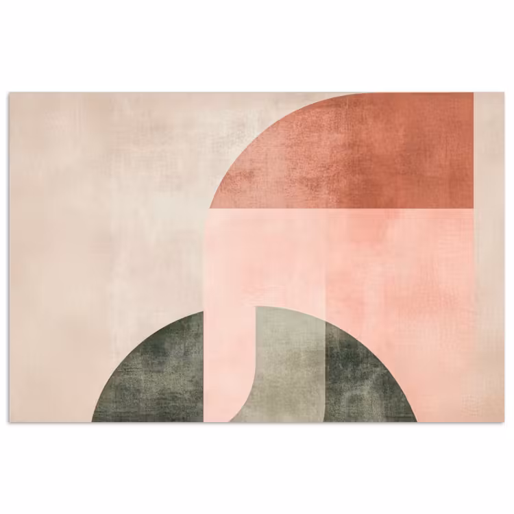Poster - Cirkel - Abstract - Roze — 1