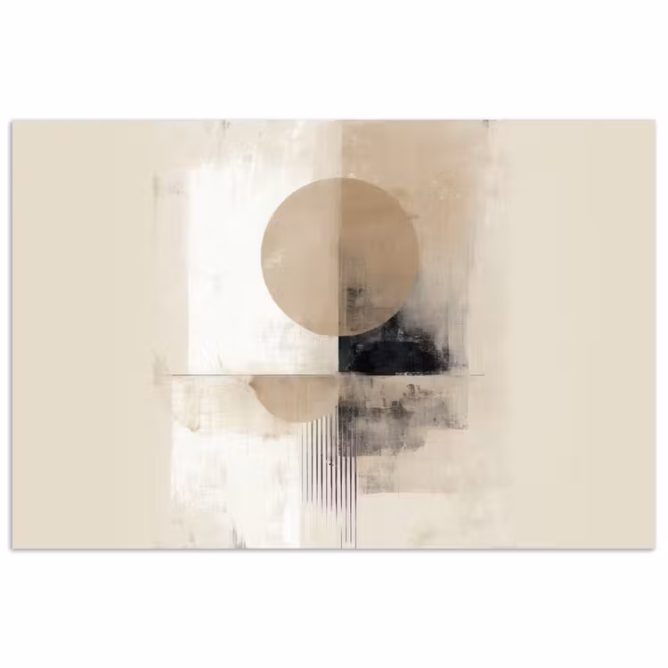 Poster - Cirkel - Compositie - Diepte - Beige — 1