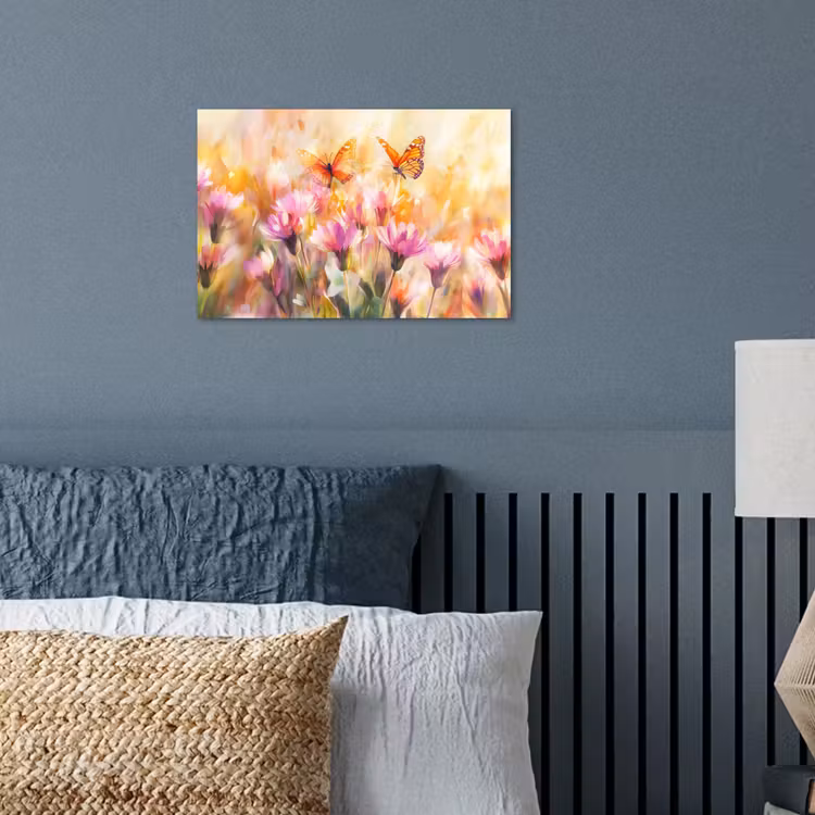 Poster - Vlinders - Oranje - Bloemen — 3
