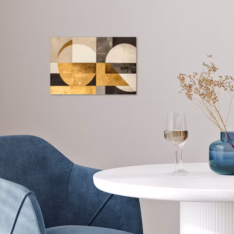 Poster - Abstract - Goud - Grijs - Vormen - Geometrisch — 4