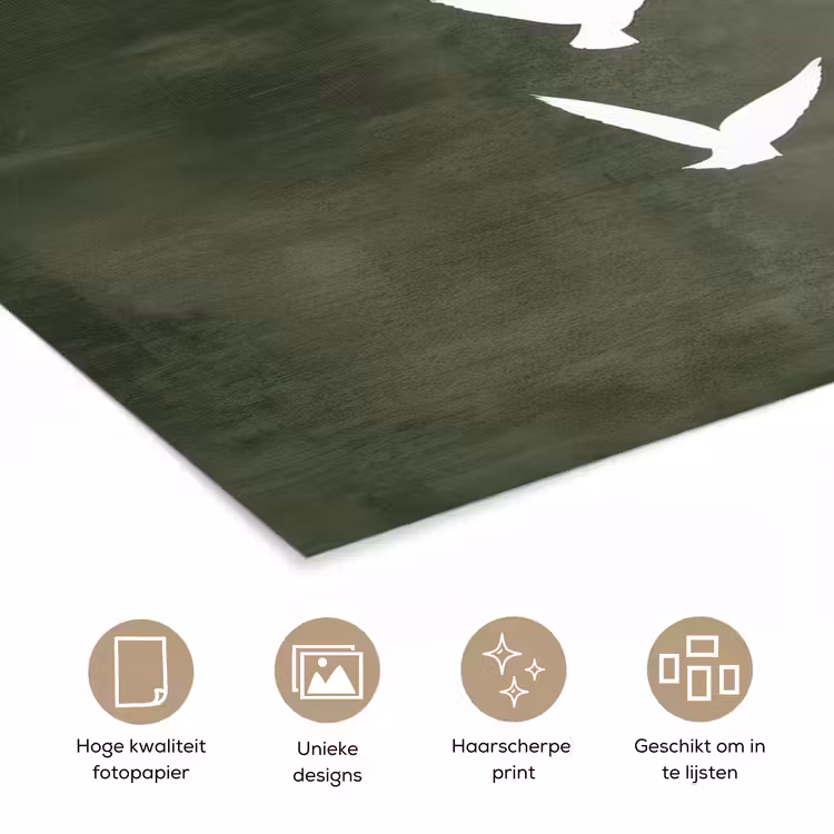 Poster - Japandi - Vogel - Groen — 5