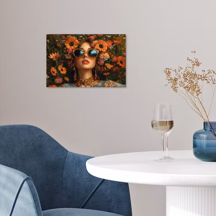Poster - Vrouwen - Bloemen - Modern - Bril - Abstract — 4