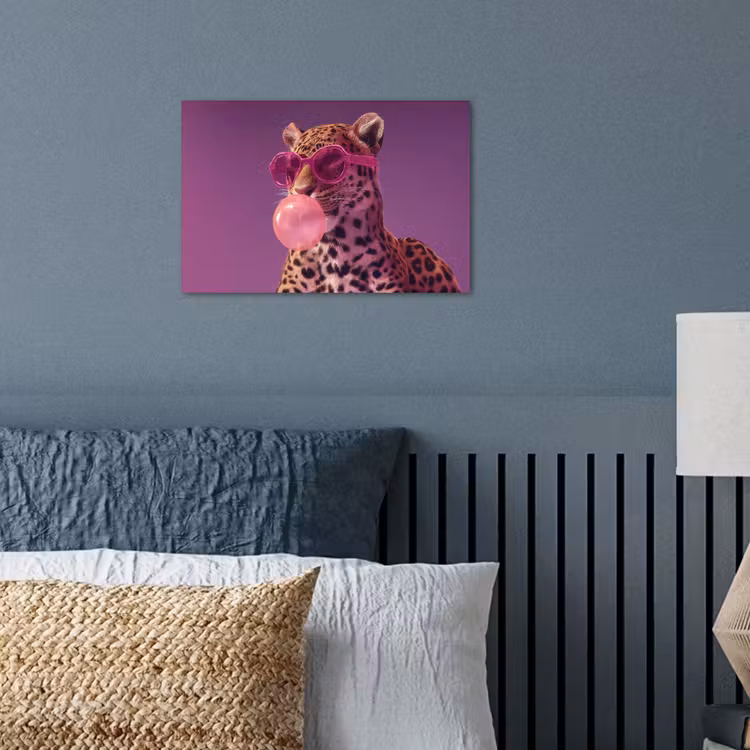 Poster - Panter - Zonnebril - Kauwgombel - Roze — 3