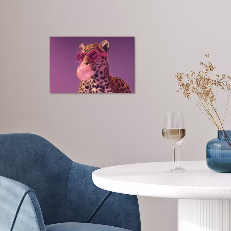 Poster - Panter - Zonnebril - Kauwgombel - Roze — 4
