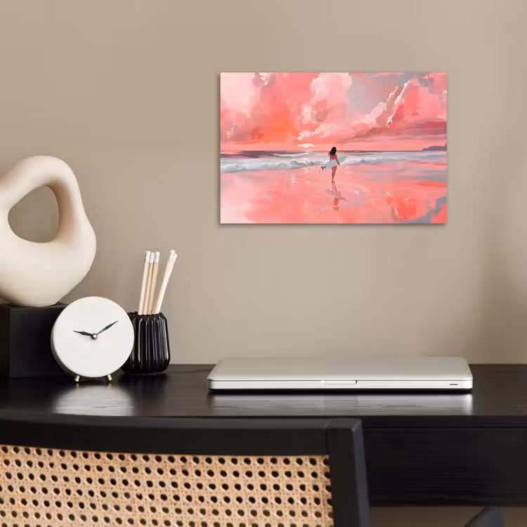 Poster - Roze - Surfen - Zee — 2