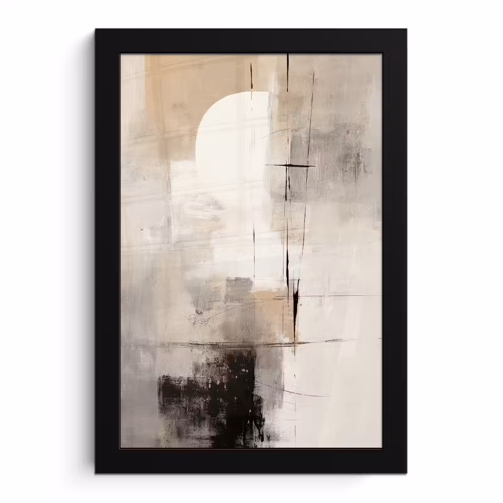 Poster met lijst - Abstract - Kunst - Grijs — 1