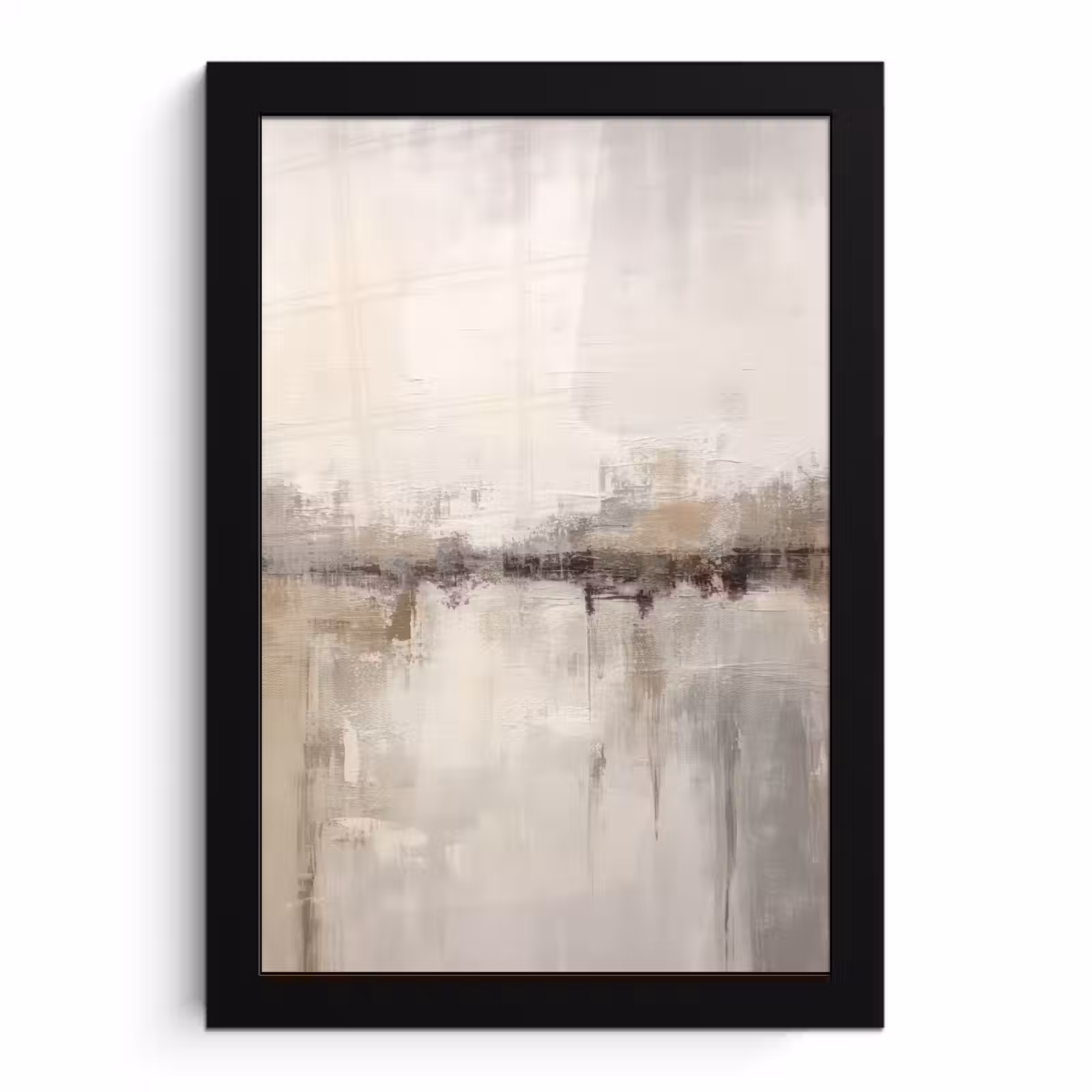 Poster met lijst - Moderne kunst - Abstract - Beige — 1
