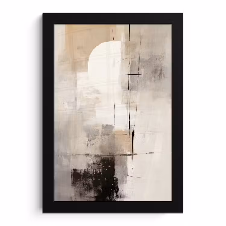 Poster met lijst - Abstract - Kunst - Grijs — 1