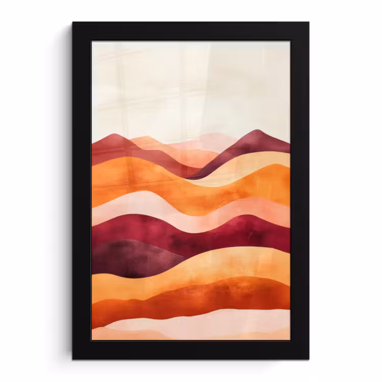 Poster met lijst - Abstract - Landschap - Golven — 1