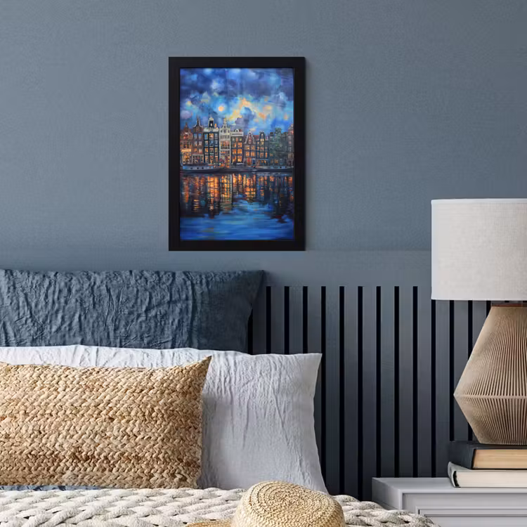 Poster met lijst - Grachten Amsterdam - Huizen - Stad - Kleurrijk — 4