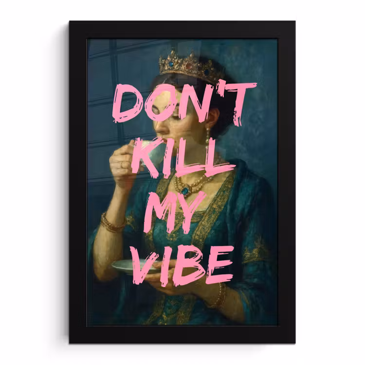 Poster met lijst - Vrouw - Portret - Kroon — 1