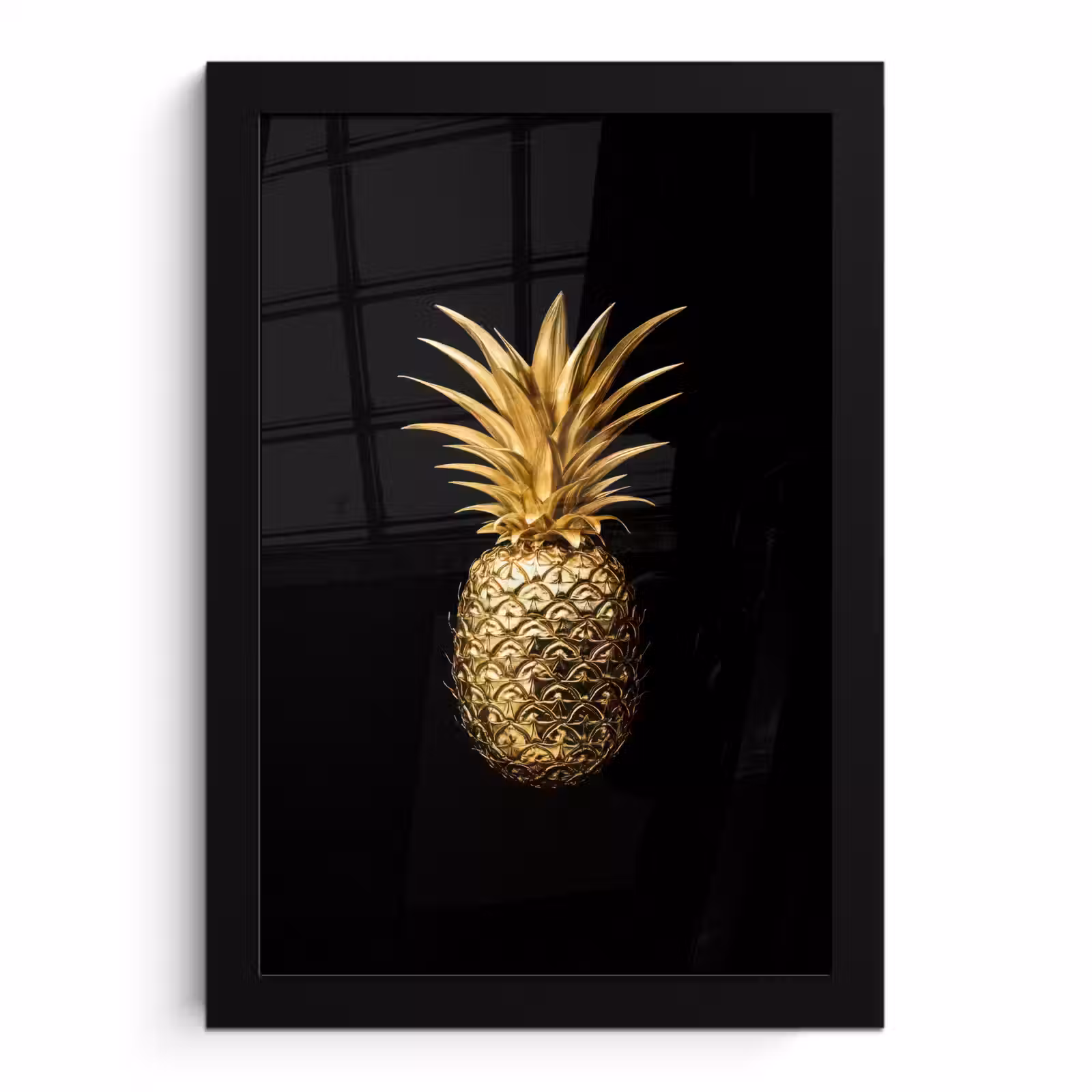 Poster met lijst - Ananas - Zwart - Goud - Luxe — 1
