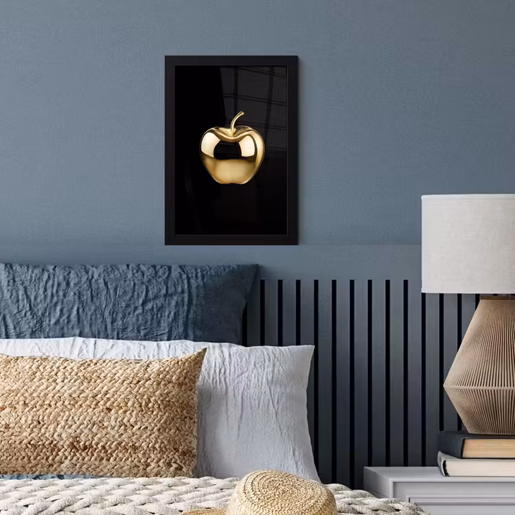 Poster met lijst - Appel - Goud - Chrome - Zwart — 4