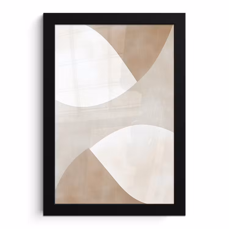 Poster met lijst - Bruin - Japandi - Abstract — 1