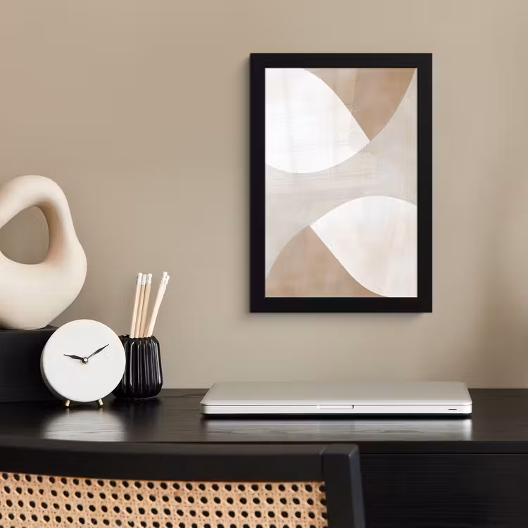 Poster met lijst - Bruin - Japandi - Abstract — 3