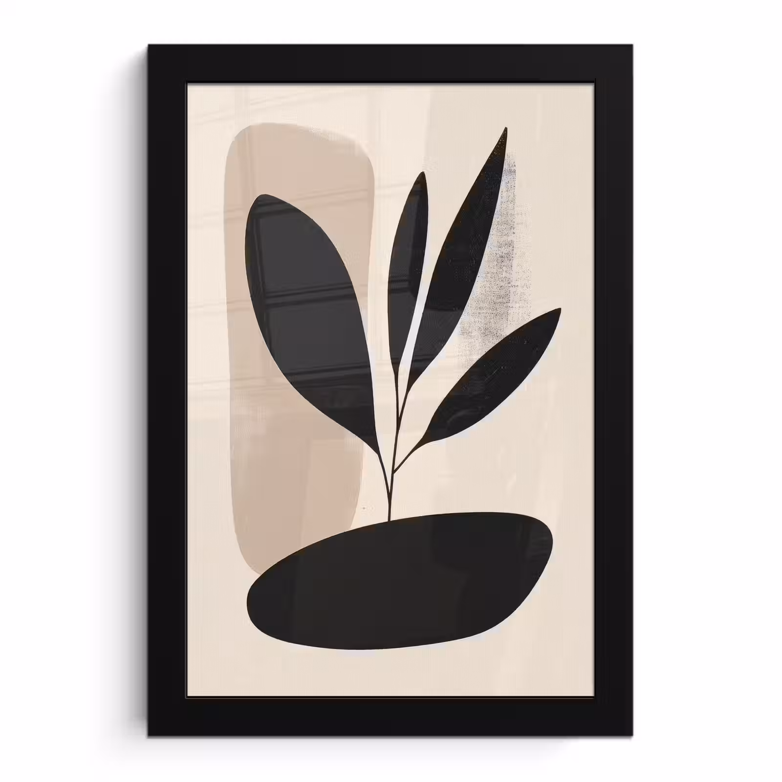 Poster met lijst - Plant - Beige - Japandi — 1